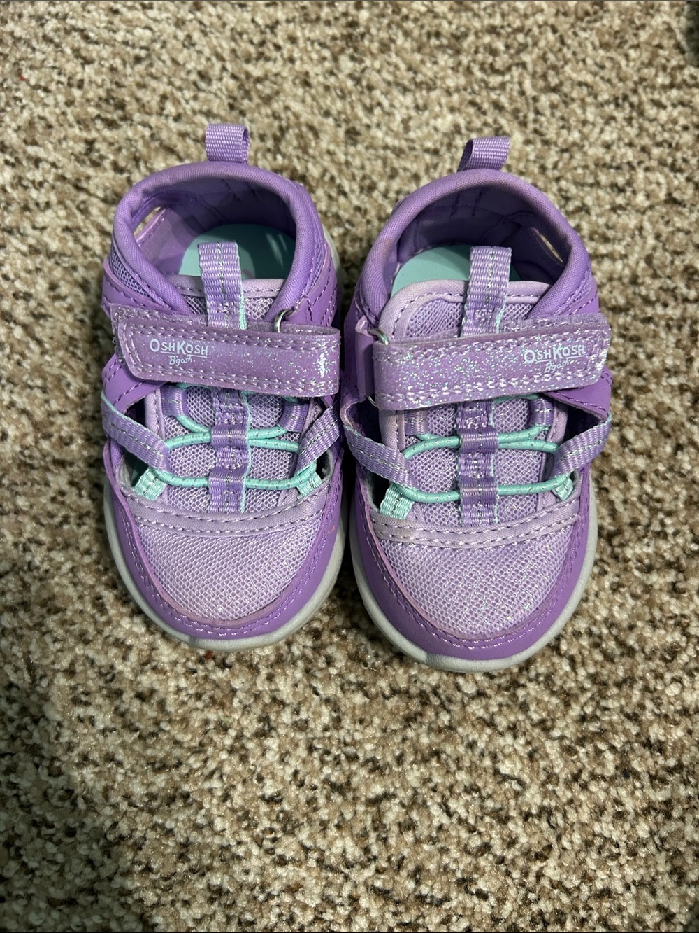 OshKosh B'gosh Purple and Sea Foam Toddler Sneakers
